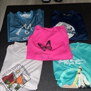 Colorful long sleeve ran Shirts Collection set of 5